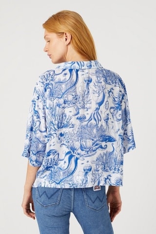 Blouse Lounge - Petrolblauw