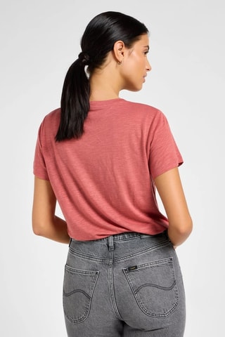 Linnen T-shirt - Gemêleerd Roze