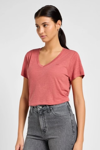 Linnen T-shirt - Gemêleerd Roze