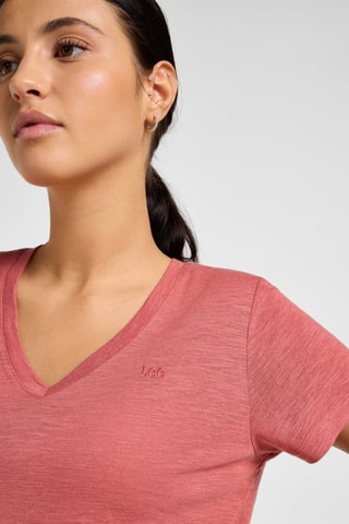 Linnen T-shirt - Gemêleerd Roze