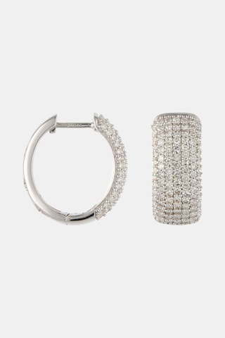 Créoles Carat pavé Or blanc et diamants