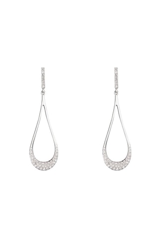 Boucles d’oreilles Gouttes d'amour précieuses - Or blanc et diamants