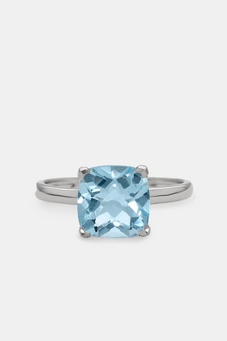 Bague Topaze Unique - Or blanc et topaze 