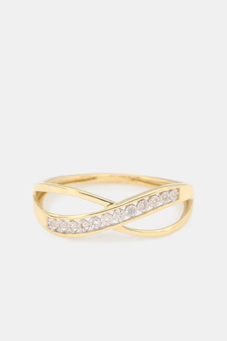 Bague Liée -  Or jaune et diamants