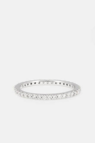 Trouwring Tour Complet Lumineux Witgoud en Diamanten