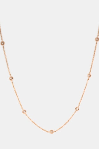 Collier Sunshine Or rose et diamants