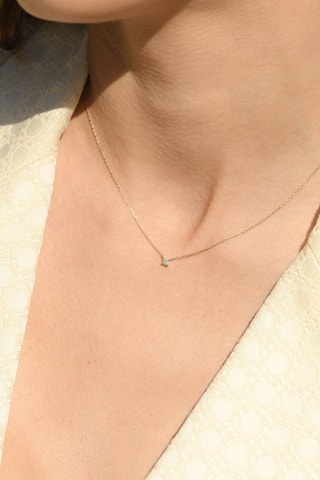 Collier Solitaire - Or jaune et diamant