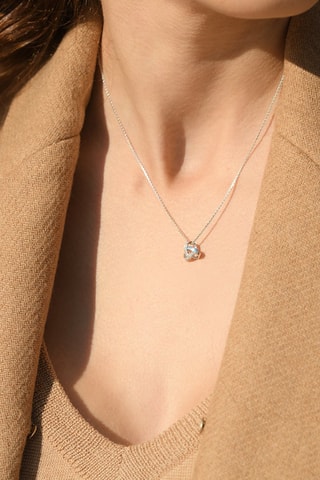 Pendentif Noeud Elégance Or blanc et diamants