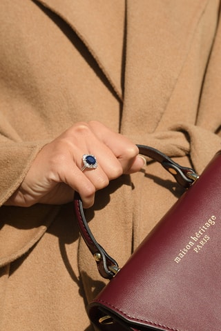 Bague Palaia - Or blanc, topazes et saphir