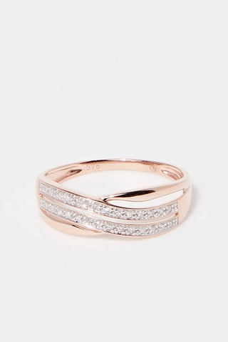 Bague Curl - Or rose et diamants