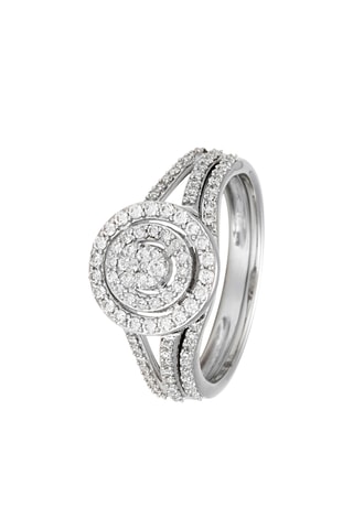 Bague Duo - Or blanc et diamants