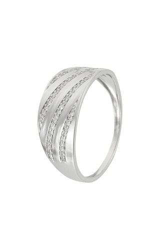 Bague Fourreau - Or blanc et diamants