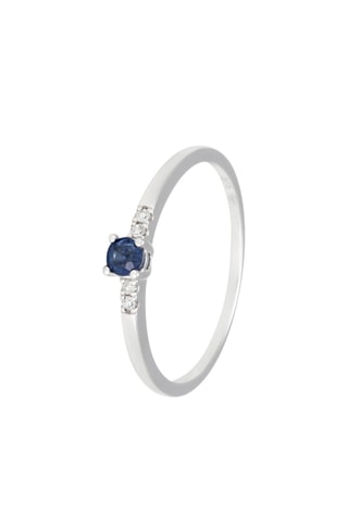 Bague Niylah - Or blanc, saphir et diamants