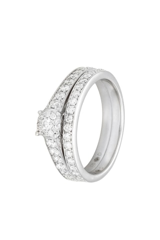 Bague Amour éclatant - Or blanc et diamants