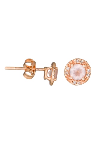 Puces Popi - Or rose, diamants et quartz