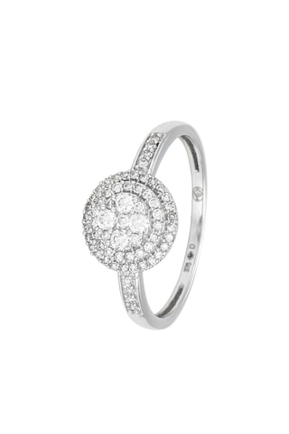 Bague Trefle des Diamants - Or blanc et diamants