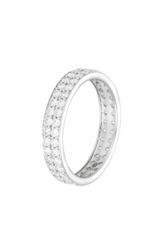 Bague Double tour complet - Or blanc et diamants
