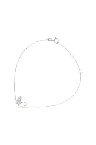 Bracelet Papillon - Or blanc et diamants