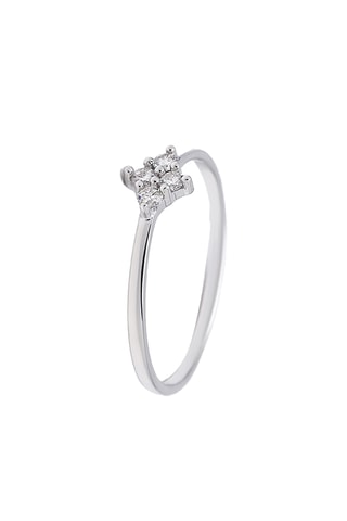 Bague Délicate - Or blanc et diamants