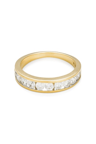 Bague Alliance Rail 0,75ct - Or jaune et diamants
