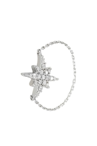 Bague Star - Or blanc et diamants
