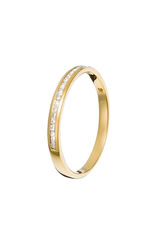 Bague Alliance Rail - Or jaune et diamants