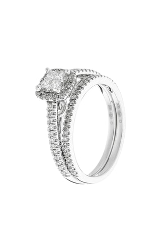 Ring Brillant Duo - Witgoud en Diamanten