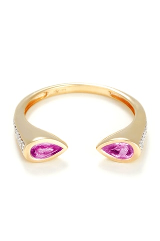 Bague Zya - Or jaune, diamants et saphirs