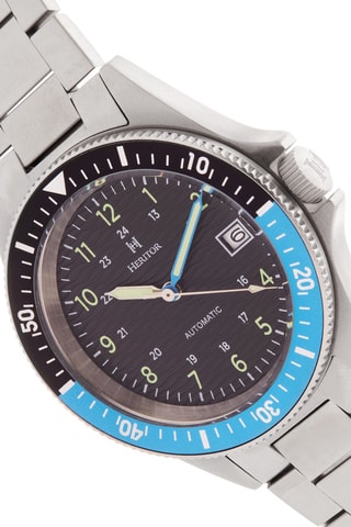 Montre automatique en acier Calder - Argenté et noir