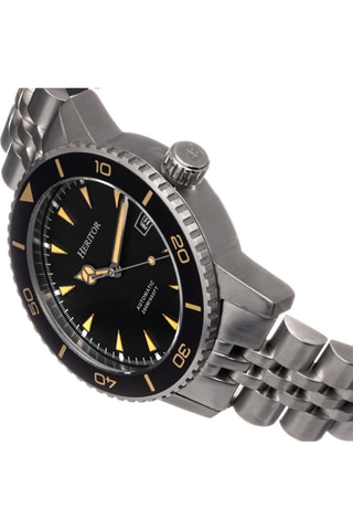 Montre automatique en acier - Argenté et noir