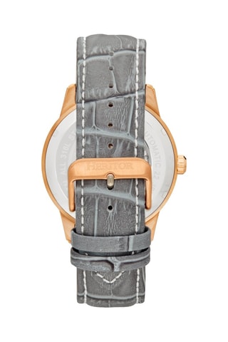 Montre automatique en cuir Davies - Heritor Automatic - Gris