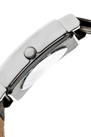 Montre automatique en cuir Frederick - Chronographe - Noir et argenté