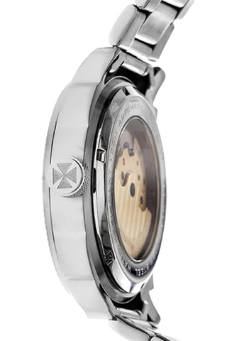 Montre automatique en acier Helmsley Argenté et blanc