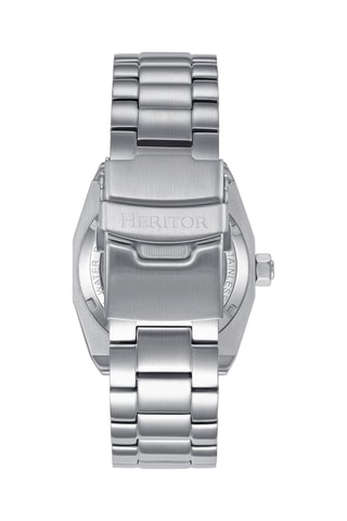 Montre automatique en cuir Elliott - Argenté et noir