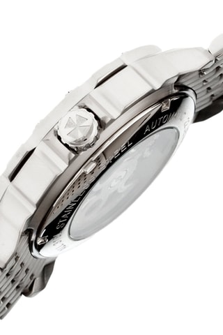 Montre automatique en acier Conrad - Argenté et noir