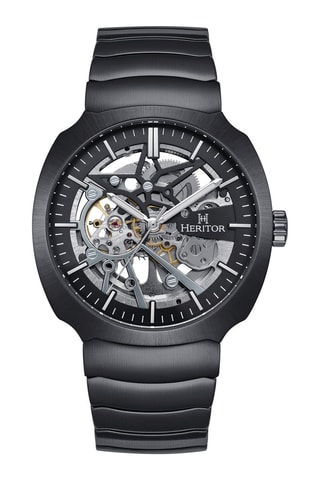 Montre automatique en acier Magnus - Noir