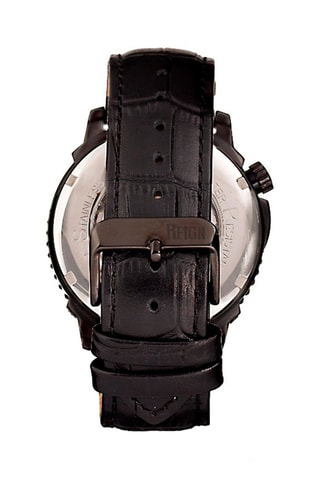 Montre automatique en cuir - Noir et gris