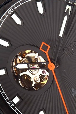 Montre automatique en cuir - Noir et gris