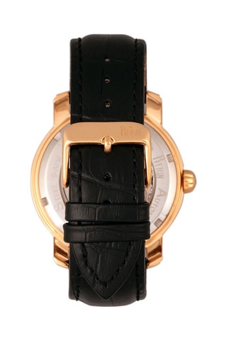 Montre automatique en cuir Kahn - Noir