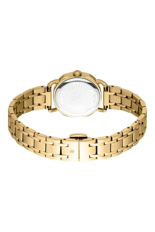 Montre à quartz en acier - Doré et vert