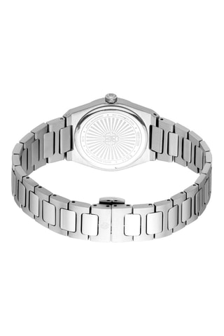 Montre à quartz en acier - Argenté et noir