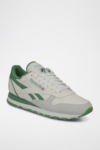Nubuck Sneakers Vintage - Wit en Groen