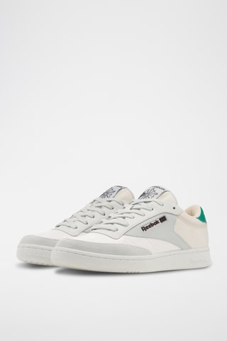 Leren Sneakers Club C - Wit en Lichtgrjis