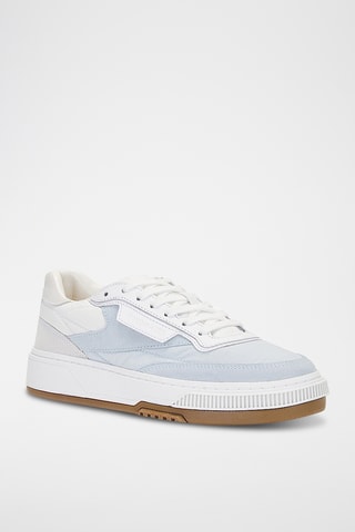 Leren Sneakers Club LTD Vintage R - Wit en Blauw