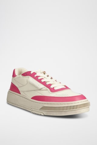 Leren Sneakers Club LTD Vintage R - Wit en Roze