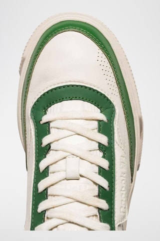 Leren Sneakers Club LTD Vintage R - Wit en Groen