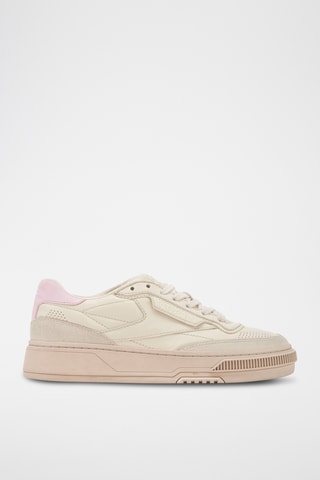 Leren Sneakers Club LTD Vintage R - Ecru en Roze