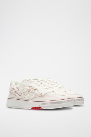 Nubuck Sneakers Club C LTD - Wit en Rood