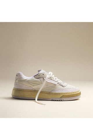 Leren Sneakers Club C Ltd Vintage R - Ecru