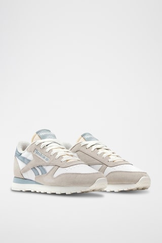 Leren Sneakers Classic - Wit en Beige
